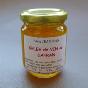 Gelée de vin blanc au safran bio