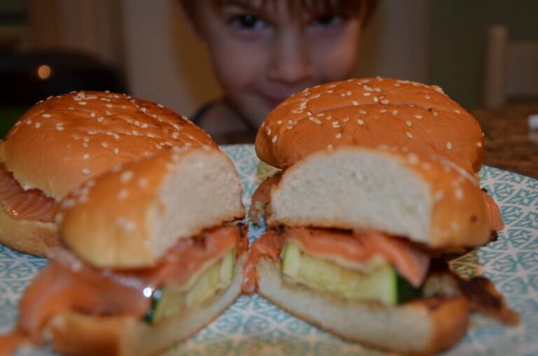 burger au saumon fumé