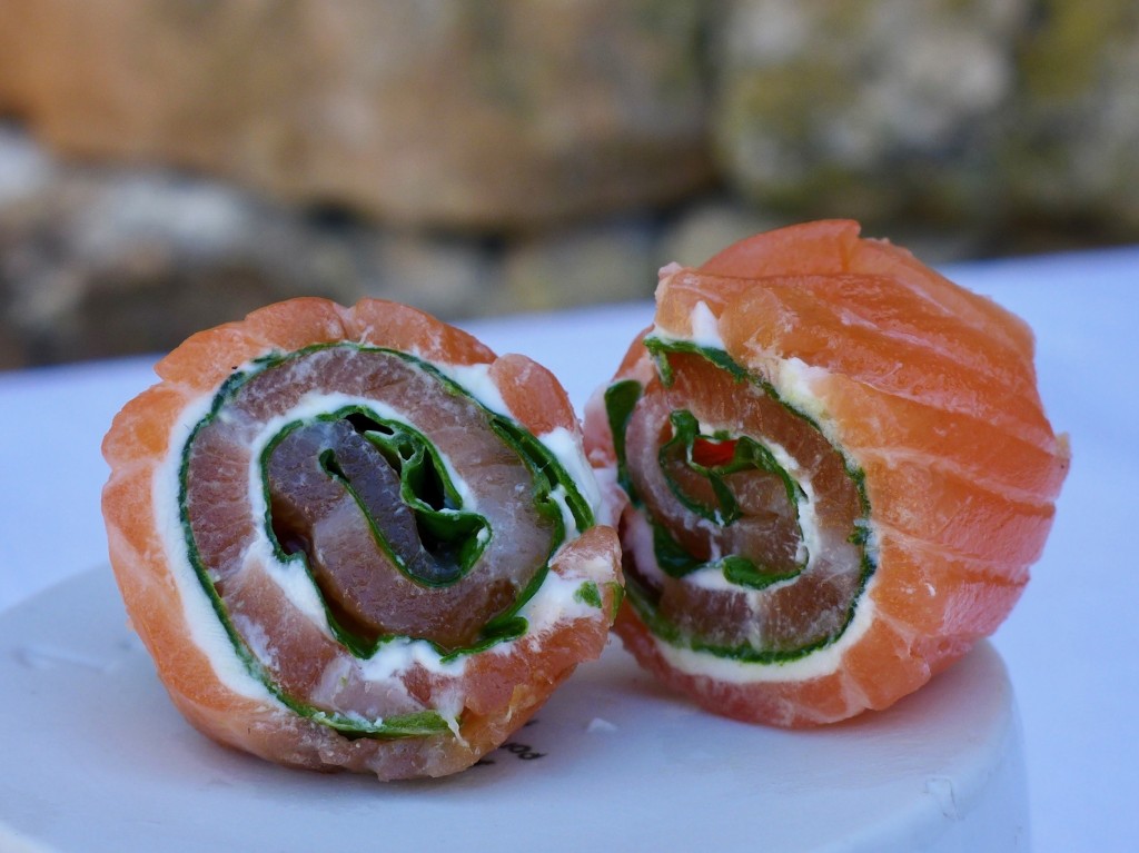 Roulé de saumon fumé